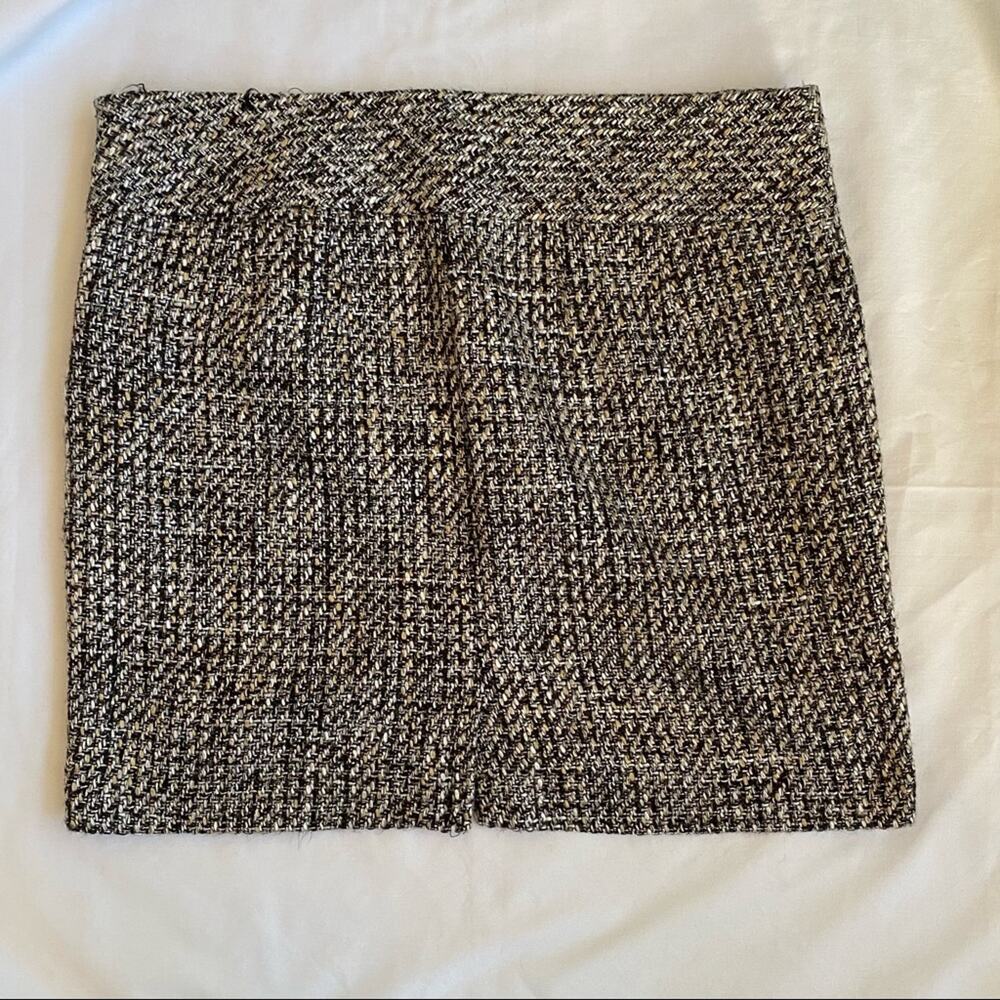 The Limited 10 Black/Ivory Coarse Weave Pencil Mini Skirt Fully Lined Super Soft